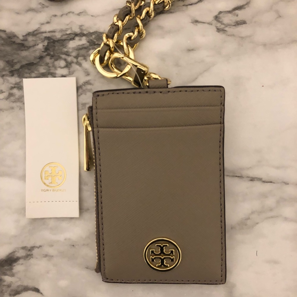 Tory Burch Lanyard ID Card Holder Key Chain